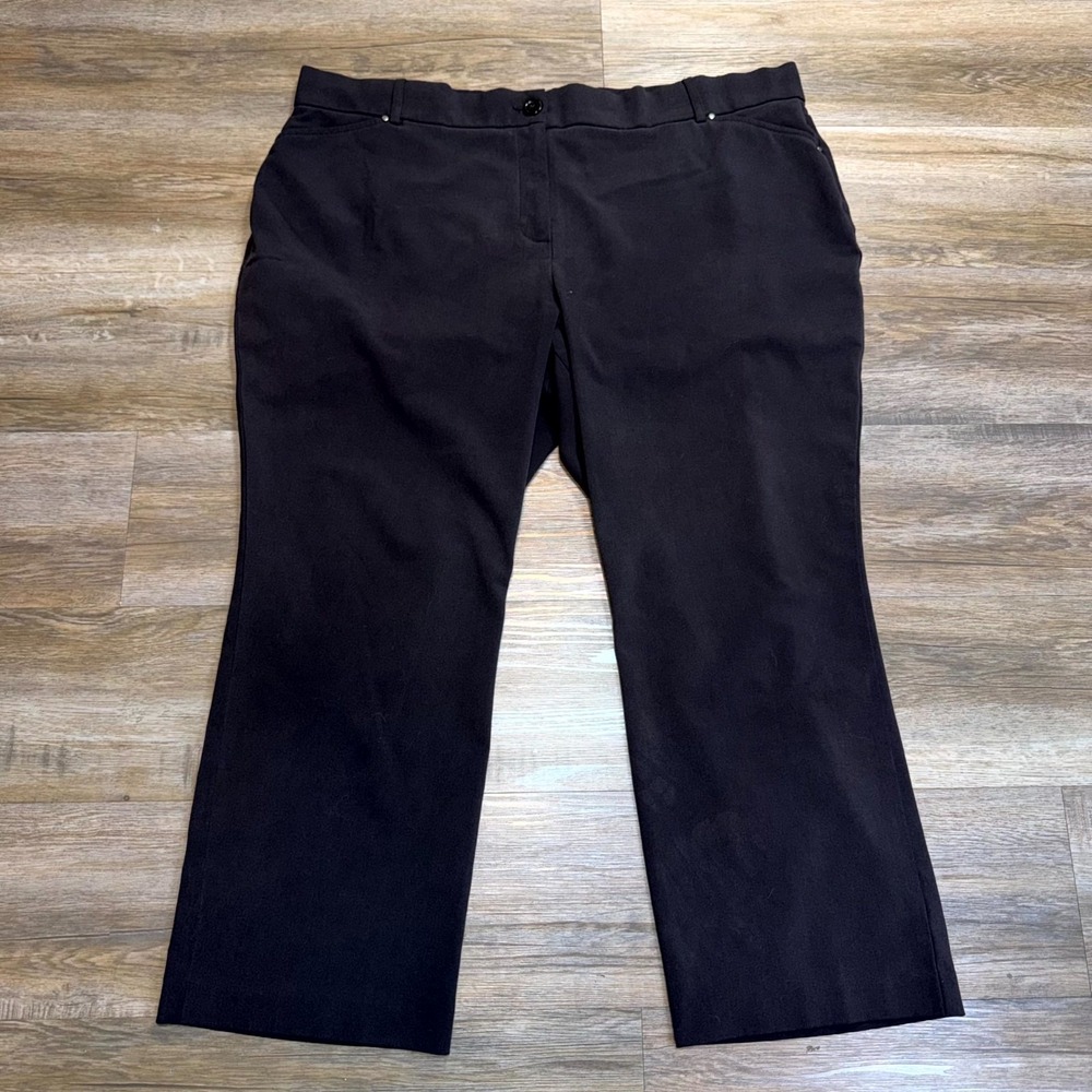Avenue Black Plus-Size Dress Pants Womens 20 Petite Stretchy Straight Leg